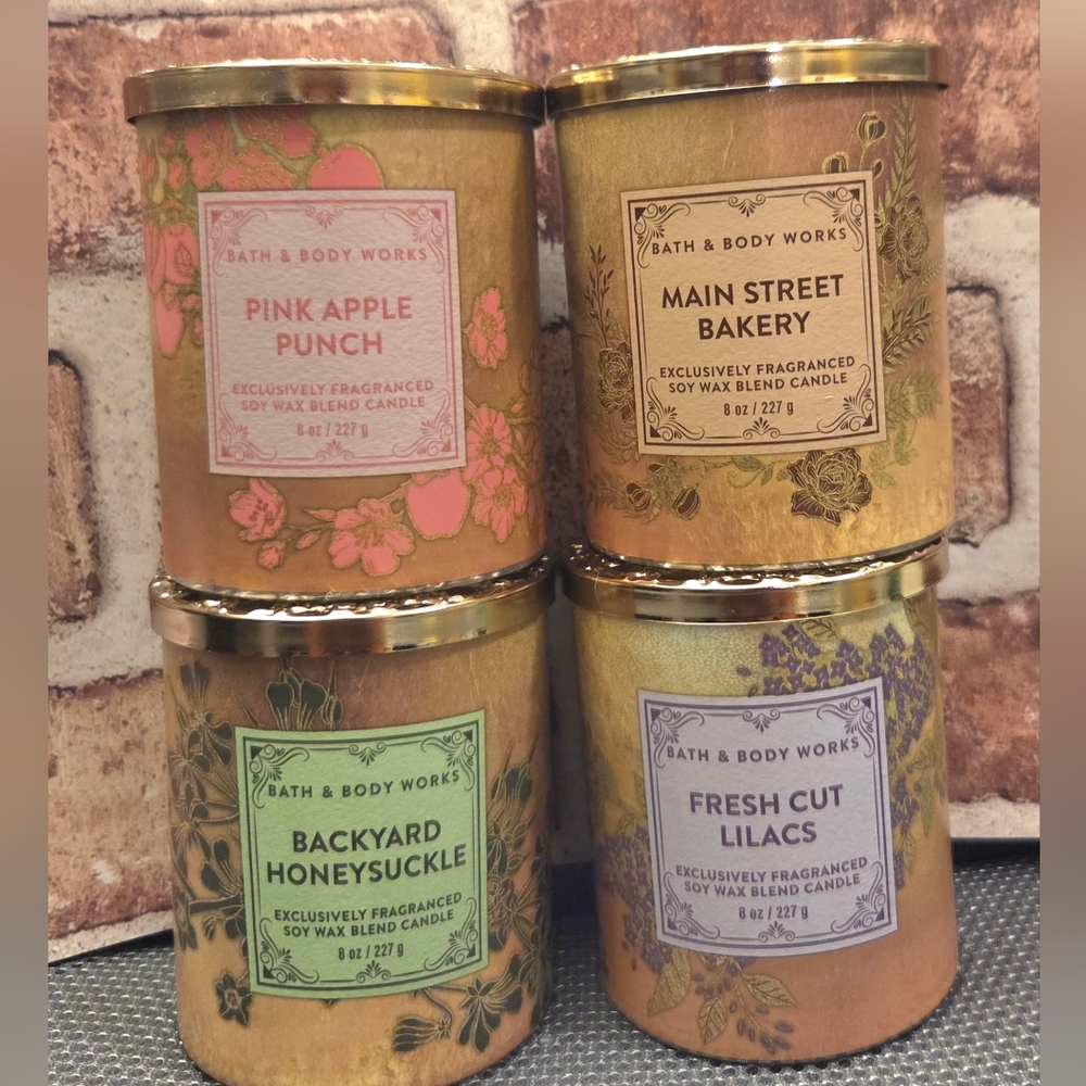 NEW COLLECTION!! Bath & Body Works  Single Wick Candle Collection Bundle - 4pcs